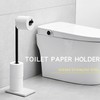 JOMANDAN 304 Stainless Steel Freestanding Toilet Paper Holder with Marble