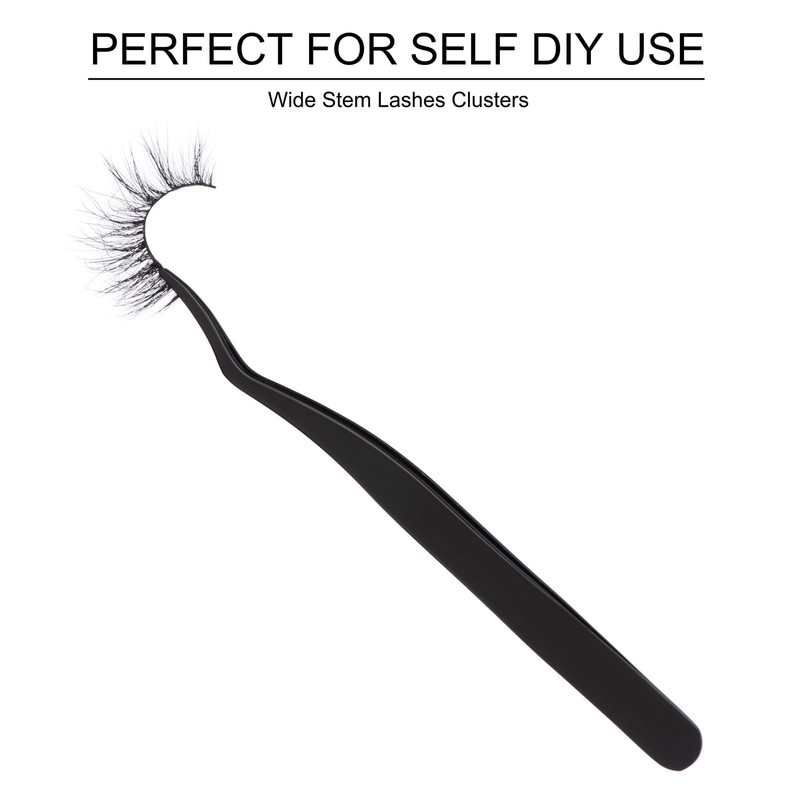 POCMKO Clusters DIY Lash Applicator Sets, 2 PCS Eyelash Tweezers,
