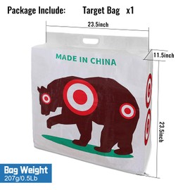 ARCTIRA Archery Target Bag Cover Replacement with Handles Portable Durable Weatherproof Empty for Beginner Outdoor Backyard Targeting Shooting Practice Camping (Only Cover) (23.5X23.5X11.5 inch)