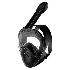 Zumhigh Full Face Snorkel Mask,Anti-leak,Anti-fog,180°Panoramic View,Snorkeling Mask Set with Adjustable Strips,Diving Mask with Detachable Camera Face,Snorkel Mask for Kids Teenagers Adults,L/XL