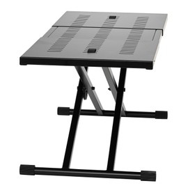CooFel Portable DJ Table with Double-X Braced Keyboard Stand Adjustable Height