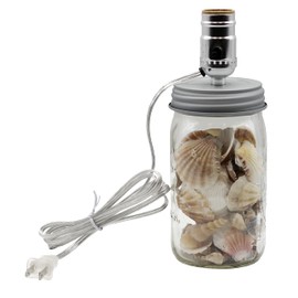 Creative Hobbies DIY Mason Jar Lamp Making Kit - Silver Color Lid & Socket Great for Lamp Conversion, Fits Wide Mouth Canning, Fruit, Mason Jars, Pre-Wired and Easy to Use
