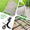 ETICSIPA Crack Weeder Tool with Wheels 5.5FT Metal Crevice Weeding