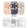 JISULIFE JL-FA49BR SuperThin Portable Fan, Portable Fan, 3-Way Tabletop, Handheld,