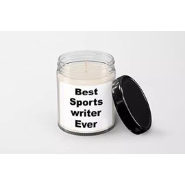 SpreadPassion Best Sports Writer Ever Candle - Soy Wax Candle - Hand Poured Candle
