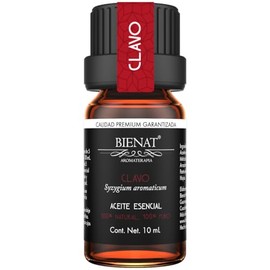 BIENAT AROMATERAPIA Aceite Esencial de Clavo 10mL | 100% Puro y Concentrado | Ideal para Difusor de Aromas, Humidificador, Aromaterapia, Masajes, Meditación, Jabones y Velas | Esencia Natural en Gotas