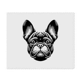 2 x 'Französische Bulldogge' Mikrofaser-Objektiv- / Brillenreinigungstücher (LC00028758)