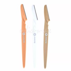Bio Swiss Lot of 3pc Stainless Steel Bikini Line Trimmer Eyebrow Eyebrow Face Body Razor