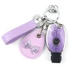 Rayslesan Key Fob Cover with Leather Holder Compatible with Airtag/RFID,Compatible
