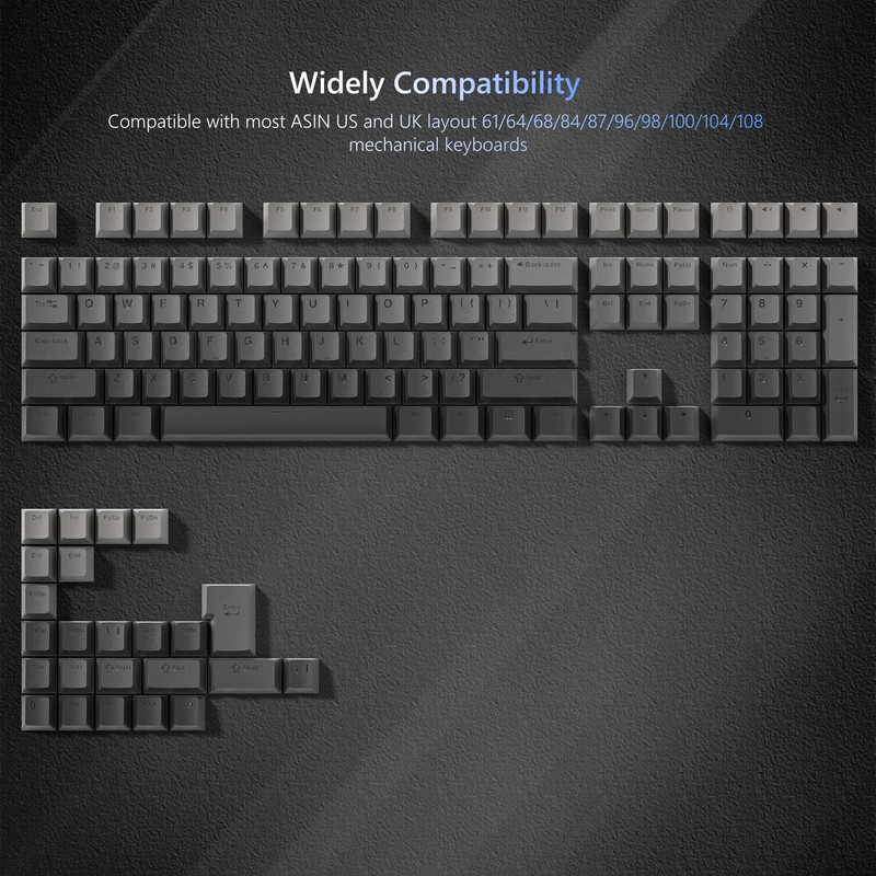 Womier Shine Through PBT Keycaps 60 75 100 Percent Cherry