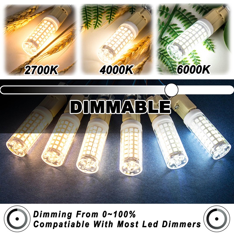 E11 Led Bulbs Dimmable 120V 50W Halogen Equivalent, T3 T4