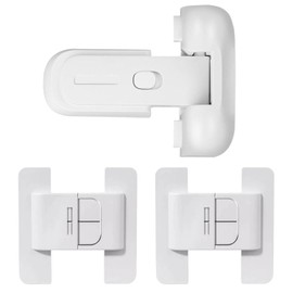 1Pc Refrigerator Lock, 2Pcs Refrigerator Door Closer, Children's Refrigerator Lock, Refrigerator Seal Replacement, Window Child Safety Lock, Anti-Pinch Safety Door Clip