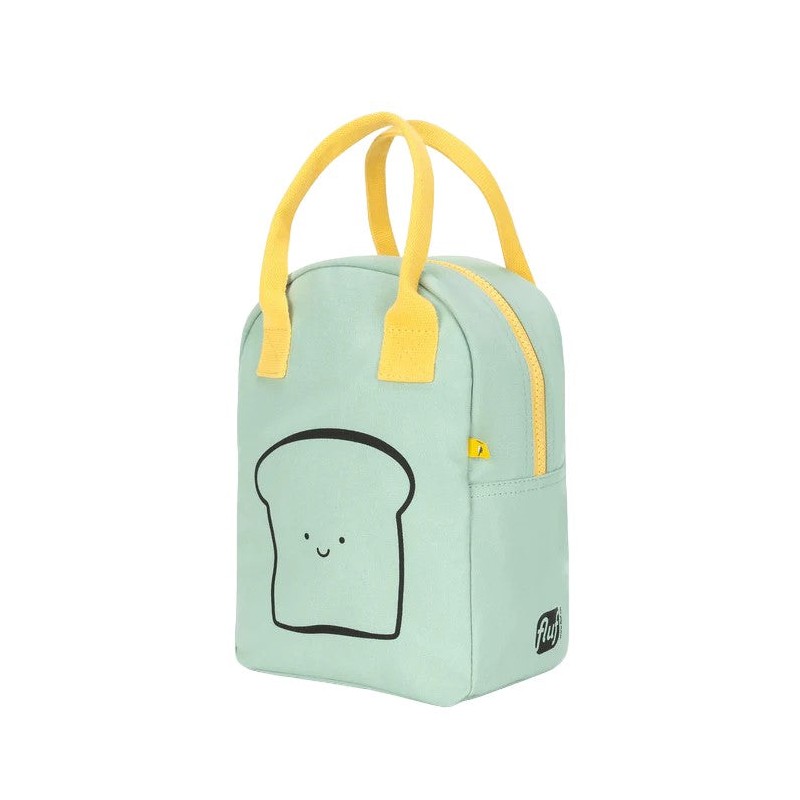 Fluf Zipper Lunch Bag (Various Designs), Solid Black