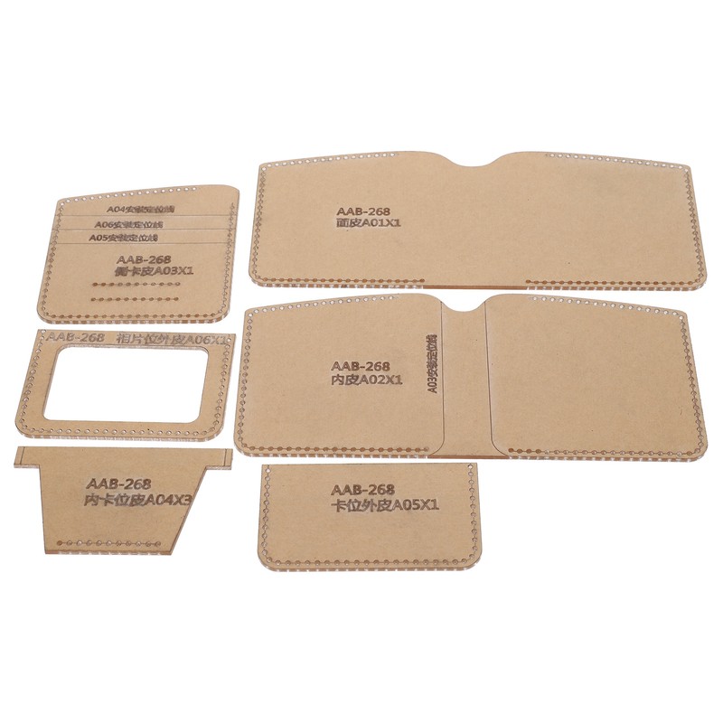 Acrylic Template Set Clear Wallet Pattern Stencil Making HandMade Craft