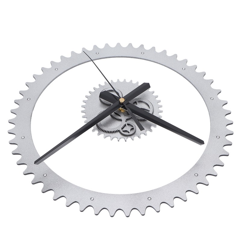 Simple Wall Clock Hollow Gear Frameless Design Hanging Clock with
