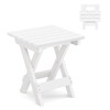 LUE BONA Small Folding Side Table, HDPS Outside End Table