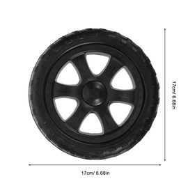 iplusmile 2Pcs Shopping Cart Wheel Replacement, 17cm/6.6 Inch Rubber Foaming Cart Wheels for Folding Grocery Cart, Supermarket Shopping Cart Part