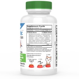 DrFormulas Nexabiotic Probiotics for Cats Powder | Treats Diarrhea for Pets with Saccharomyces Boulardii Lactobacillus Acidophilus, Best Probiotics Supplement for Digestive Health 30 Capsule