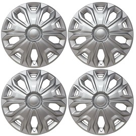 HubStar Hubcap Replacement for Ford Transit 150, 250, and 350: 2015-2024, 16-inch Wheel Cover (Silver, 4 Pieces)