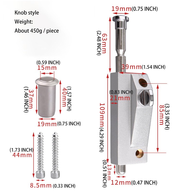 PINGPINGXIE Sliding Patio Door Lock，Sliding Patio Door keyless with Door