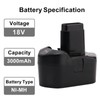 Tnvodejo 3000mAh Battery Pack for SNAP ON 18V 3.0Ah Ni-MH