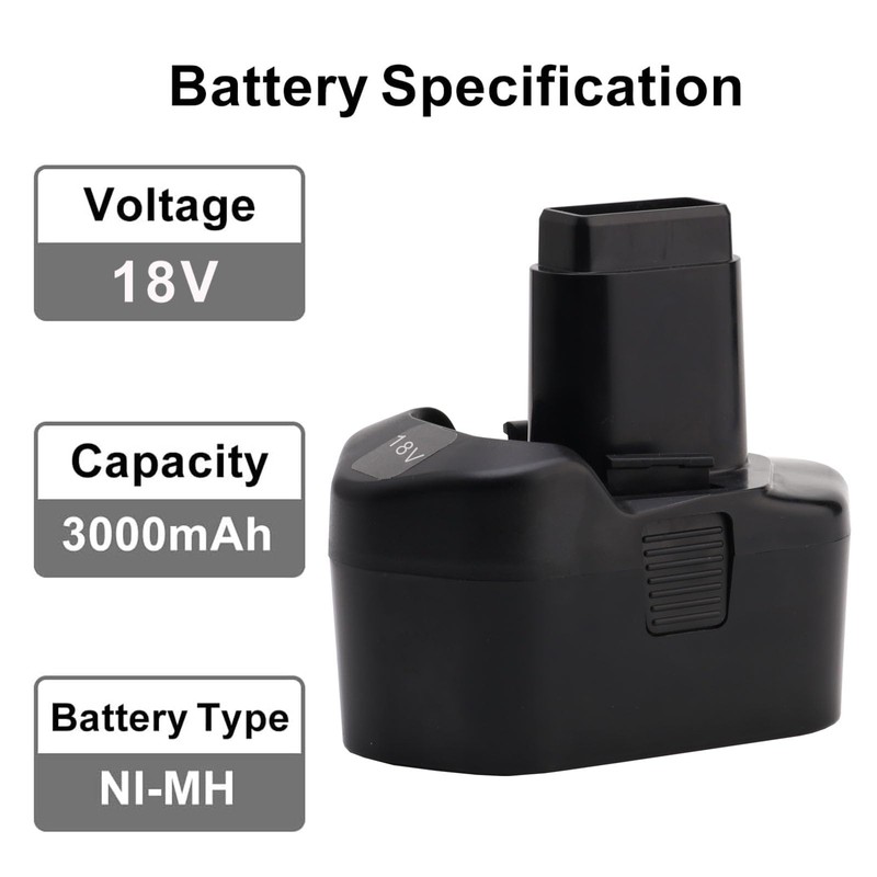 Tnvodejo 3000mAh Battery Pack for SNAP ON 18V 3.0Ah Ni-MH
