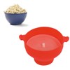 Microwavable Popcorn Bowl with Transparent Lid and Handle Collapsible Silicone
