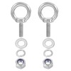 PATIKIL M8 x 25mm Eye Bolt with Nut, 2 Pack
