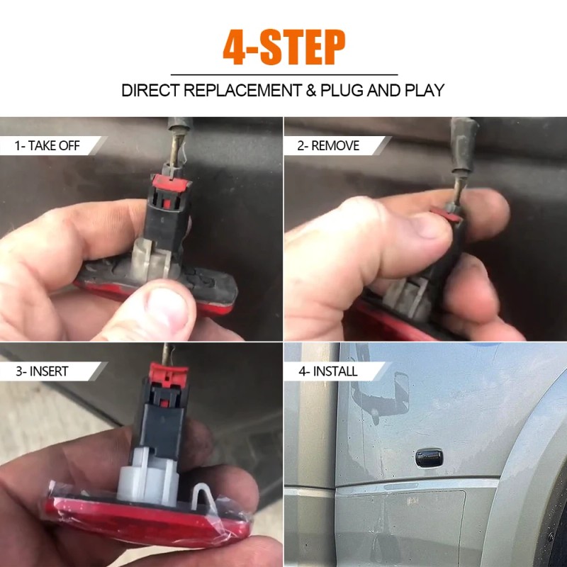 Plug-and-Play Trucks Dual Fender Led Side Marker Light for Dodge
