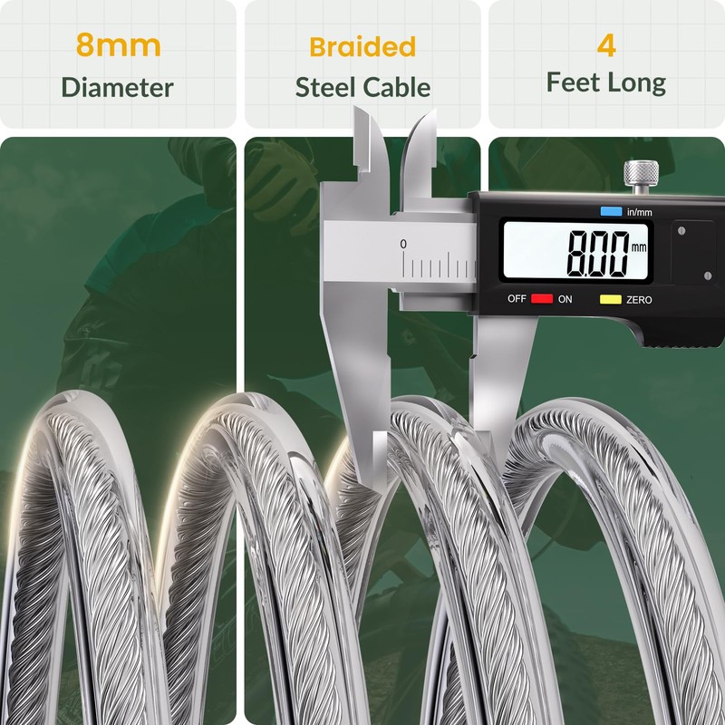 Titanker Bike Lock Cable, 4 Feet Bike Cable Lock Basic
