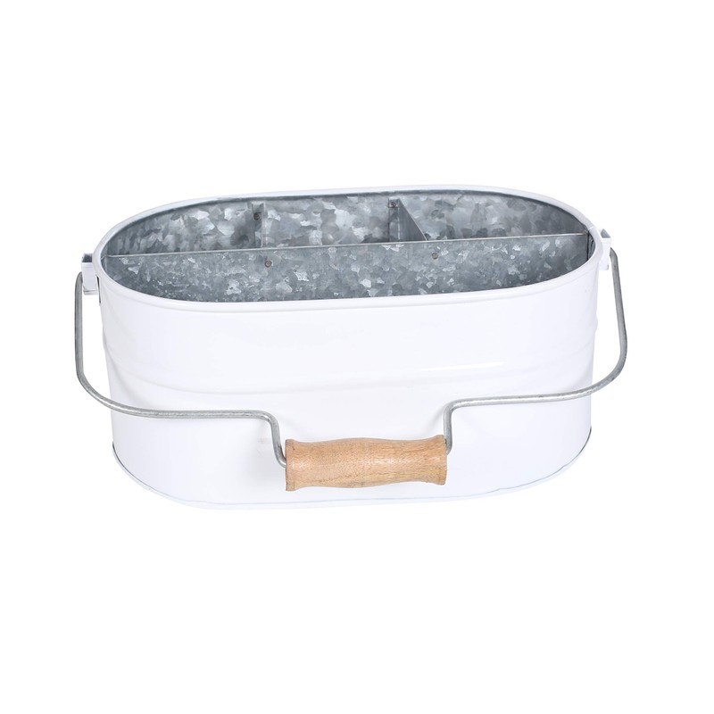 Light & Pro Farmhouse Rustic Silverware Utensil Carry All Caddy-