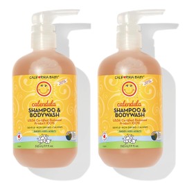 California Baby Calendula Shampoo and Body Wash | 100% Plant-Based | Allergy Friendly | Soothing Baby Soap and Toddler Shampoo for Dry, Sensitive Skin | 19 oz. (2-pack)