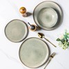 AmorArc Ceramic Dinnerware Sets,Handmade Reactive Glaze Stoneware Plates and Bowls