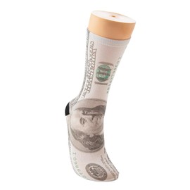 Gellwhu Mens Crazy Funny Novelty Money Dollar Cash Socks Gifts Women Christmas Stocking Stuffers White Elephant Gift Exchange (US, Alpha, One Size, Regular, Regular, 4 Pairs Bulk C)