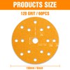 KONGMING 60 Pcs 150mm Sanding Discs 120 Grit Hook and
