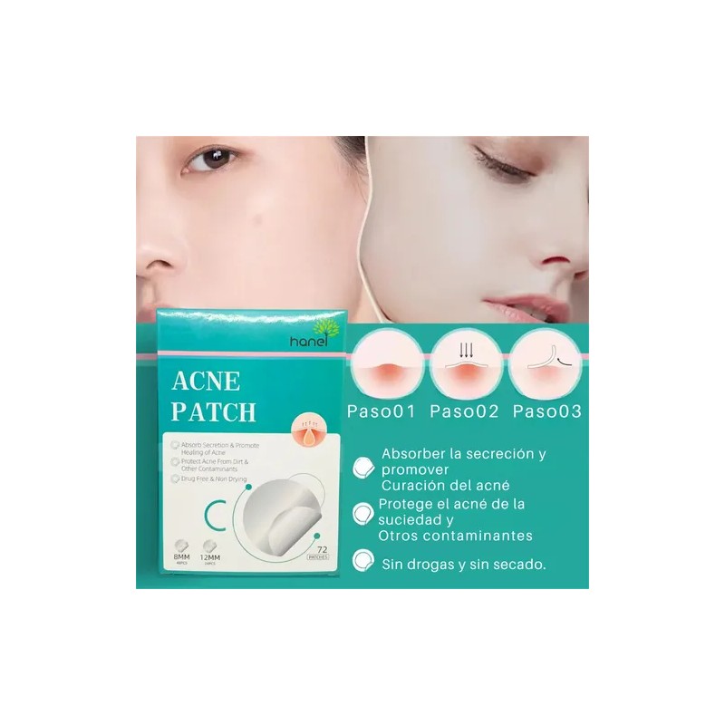 Parches Invisibles Acné Espinillas Facial Absorbente 72pz F