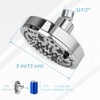 OFFO Fixed Shower Head, 9 Modes 5 inch Waterfall Shower