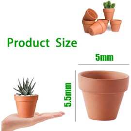 STOUCLA Tontöpfe Blumentopf, Tonpflanztöpfe, Terrakotta Topf, Mini Blumentopf Terrakotta Mit Abflussloch, Pflanztopf Wiederverwendbar, für Drinnen und Draußen Dekorieren,15 Stücke (5,5 × 5 cm)