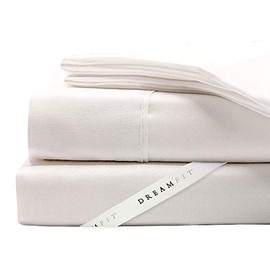 DreamFit 2-Degree 260 Thread Count Choice Natural Cotton Sheet Set, Split King, White