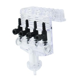 Murtenze 3-Way Aquarium Air Check Flow Control Switch Gang Valve, Aquarium Accessories for Splitter, Tank, Pump(Clear, Black)