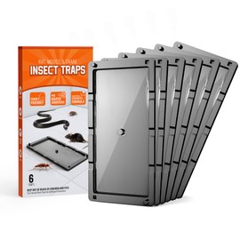 Glue Mouse Traps Indoor for Home 6Pack, Glue Traps for Mice and Rats, Large Pre-Baited Sticky Plastic Traps for Inside House, Snake, Lizard, Insect, & Spider Traps, Pet Friendly