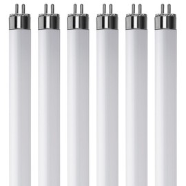 (Pack Of 6) F6T5/WW - T5 Fluorescent 3000K Warm White - 6 Watt - 9" Super Long Life Light Bulbs