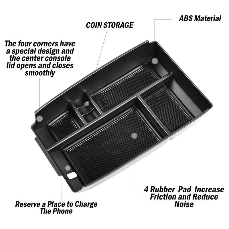TACOBRO 2PCS Console Organizer Set Compatible with Ford Bronco Sport