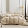ECOCOTT Duvet Cover Set, 100% Washed Cotton Linen-Like Textured Soft