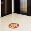Fire Extinguisher Floor Decals Red Tan Anti-Slip Round Shape A