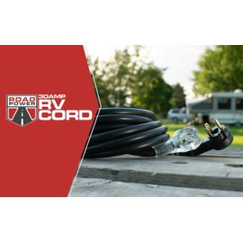 Road Power 95707508 10/3 30' STW 30-Amp RV Extension Cord; Heavy Duty; Waterproof Cord; Suitable for Mobile Homes and Recreational Areas; UL & cUL Listed; TT-30 plug; Built to Last ; Black
