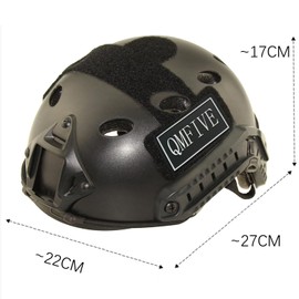 Tactical Helmet, Airsoft Army Military Style PJ Type Fast Helmet with NVG Mount Goggles for CQB Shooting Paintball (Black+light) (OD)