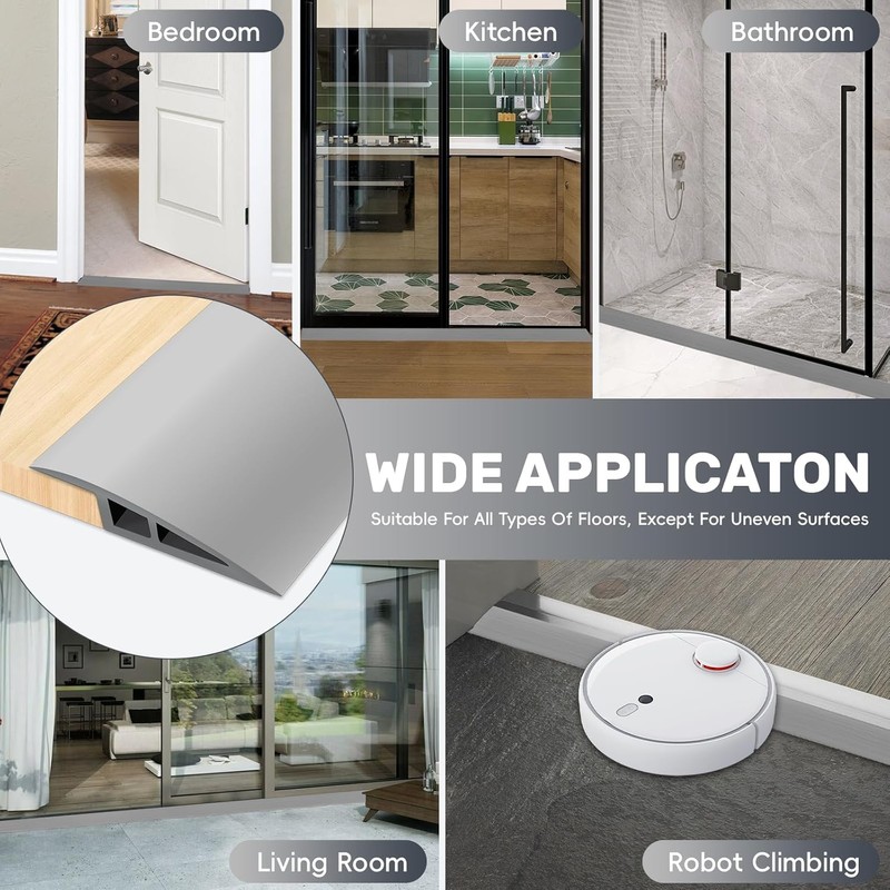 Vinyl Floor Transition Strip Door Threshold Self Adhesive 72 inch,