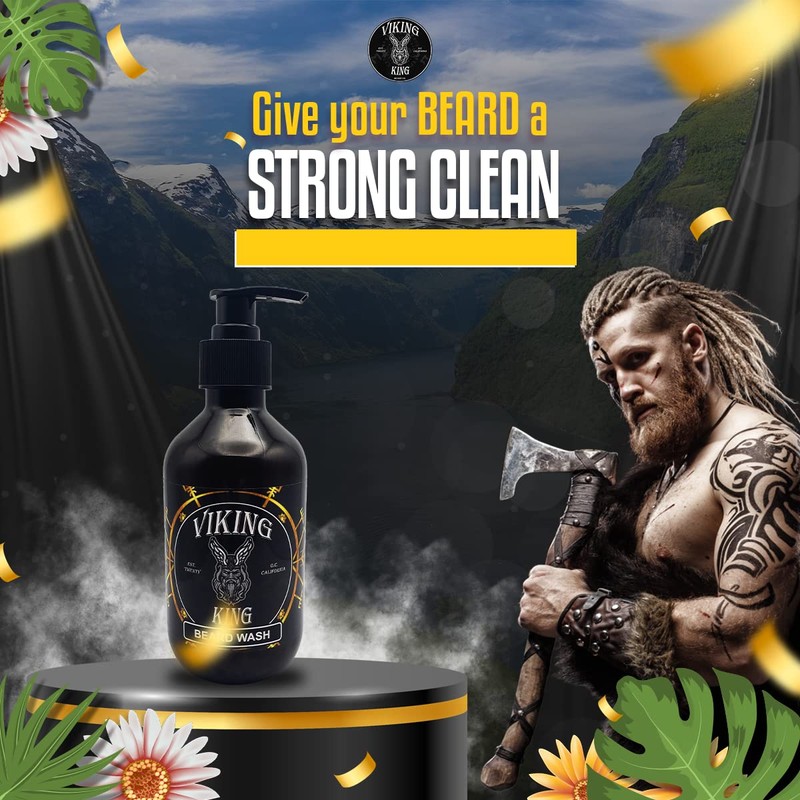 VIKING KING-BEARD WASH-Tea Tree/Mint-300 Ml