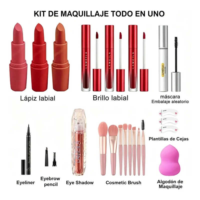 Miss Rose Traje De Maquillaje Femenino Integrado De 132 Colo